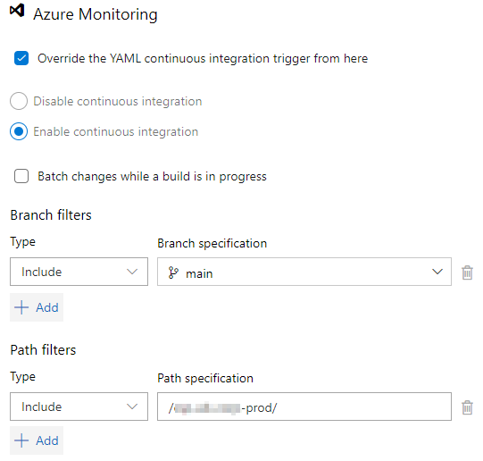 Azure DevOps Pipeline Schedule Path