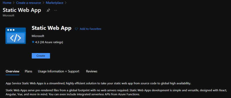 Azure Static WebApp