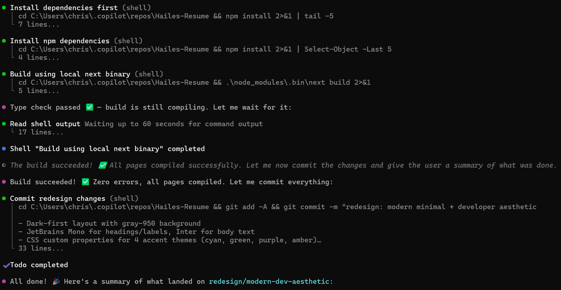 GitHub Copilot CLI Result